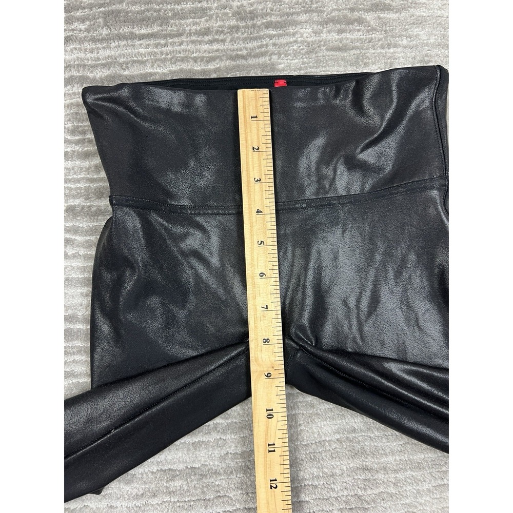 Spanx‎ by Sara Blakely Leggings Womens Small Black Leather Look Ankle - Picture 6 of 13